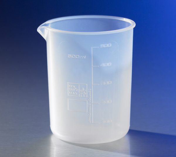 Corning® Reusable Plastic Low Form 100 mL Beaker, Perfluoroalkoxy-copolymer