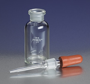 PYREX 125mL Dropping Bottle with Bulb and Pipet - L618-1340-125