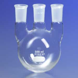 PYREX® Three Neck Distilling Flask with Vertical Neck 24/40 Standard Taper Joints