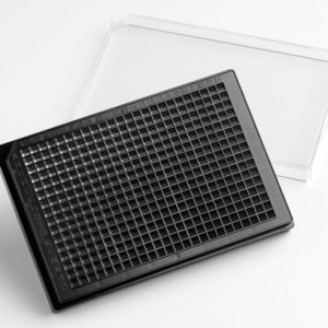 Corning® Elplasia® 384-well Black/Clear, Square, Plasma Treated, Microcavity Microplate