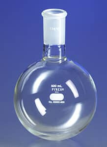 PYREX® Heavy Wall Short Neck Boiling Flask, Round Bottom, Standard Taper Joints