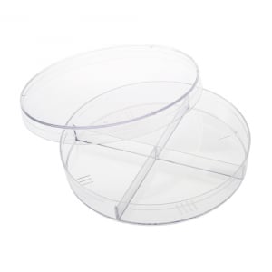 Petri Dish - 100mm x 15mm, 4-Compartment, CellTreat