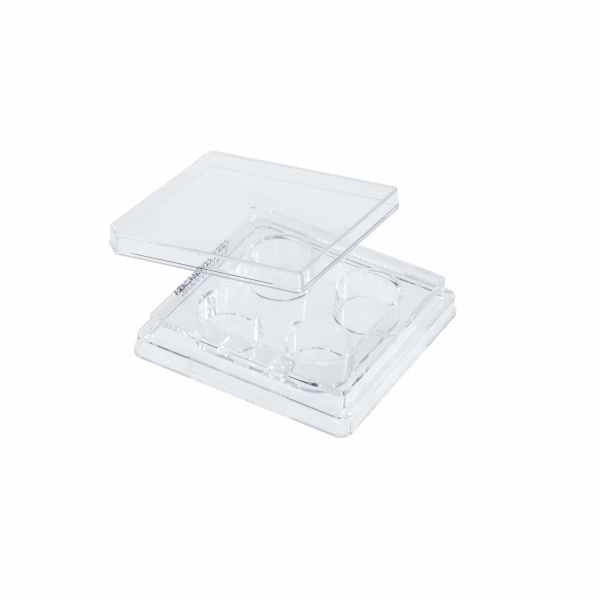 CELLTREAT 4-Well Tissue Culture Plate with Lid