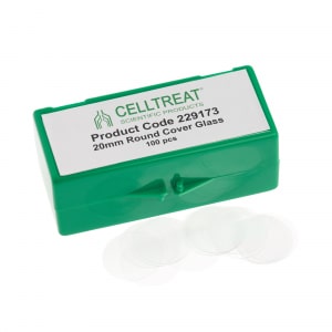 CELLTREAT 20mm Round Cover Glass