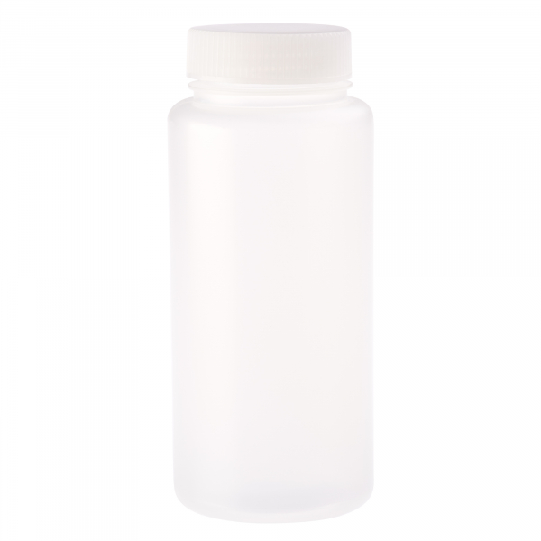 500mL Wide Mouth Bottle, Round, Polypropylene, Non-sterile, 24/CS