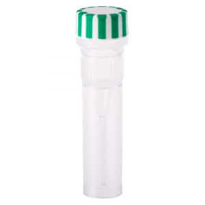 0.5mL Screw Top Micro Tube and Cap, Self-Standing, Grip Band, Green Grip Cap With Integrated O-Ring, Sterile, 230810
