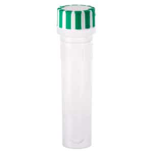 1.5mL Screw Top Micro Tube and Cap, Self-Standing, Grip Band, Green Grip Cap With Integrated O-Ring, Sterile, 500/CS