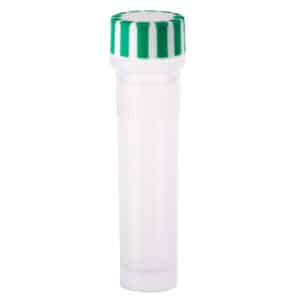 2.0mL Screw Top Micro Tube and Cap, Self-Standing, Grip Band, Green Grip Cap With Integrated O-Ring, Sterile, 230830