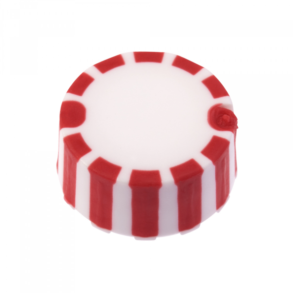 CAP ONLY, Screw Top Micro Tube Cap, Grip Cap With Integrated O-Ring, Red, Non-sterile