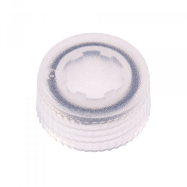 CAP ONLY, Screw Top Micro Tube Cap, O-Ring, Translucent, Clear, Non-sterile