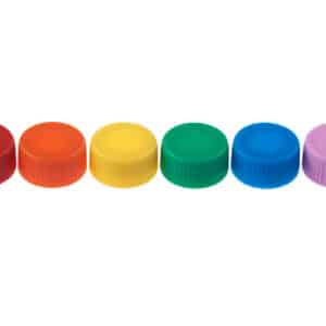 CAP ONLY, Screw Top Micro Tube Cap, O-Ring, Opaque, Assorted Colors, Non-sterile