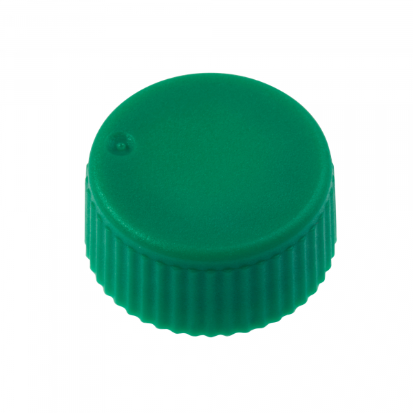 CAP ONLY, Screw Top Micro Tube Cap, O-Ring, Opaque, Green, Non-sterile