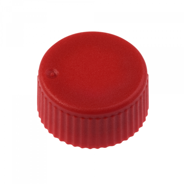 CAP ONLY, Screw Top Micro Tube Cap, O-Ring, Opaque, Red, Non-sterile