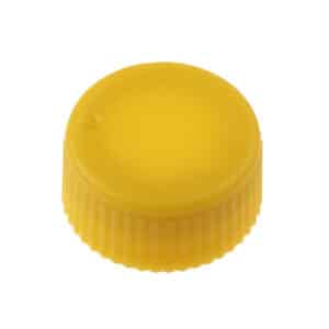 CAP ONLY, Screw Top Micro Tube Cap, O-Ring, Opaque, Yellow, Non-sterile