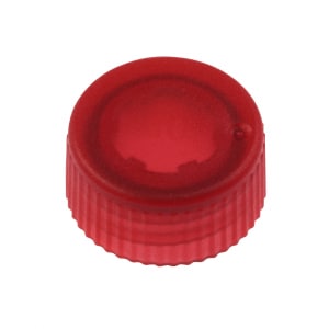 CAP ONLY, Screw Top Micro Tube Cap, O-Ring, Translucent, Red, Non-sterile