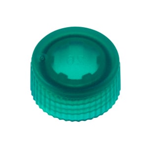 Screw Top Micro Tube Cap, O-Ring, Translucent, Green, Non-sterile