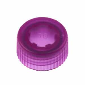 Screw Top Micro Tube Cap, O-Ring, Translucent, Purple, Non-sterile