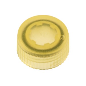 Screw Top Micro Tube Cap, O-Ring, Translucent, Yellow, Non-sterile