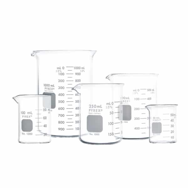 PYREX® Assortment Pack of Griffin Low Form Beakers, Graduated