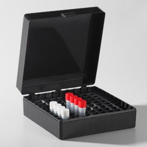 Axygen® Microcentrifuge Tube Storage Box, 100 x 1.5 to 2.0 mL, Opaque Black Product NumberTR8300-BLK