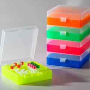 Axygen® Microcentrifuge Tube Storage Box, 100 x 1.5 to 2.0 mL, Multi-color Pack