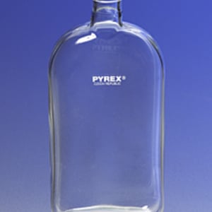 PYREX Roux Culture Bottles with Offset Tooled Neck