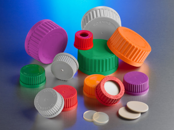 Corning® PTFE Faced Silicone Septa for GL45 Open Top PBT Screw Cap