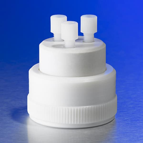 PYREX Three-Hole Mobile Phase Delivery Screw Cap, GL45
