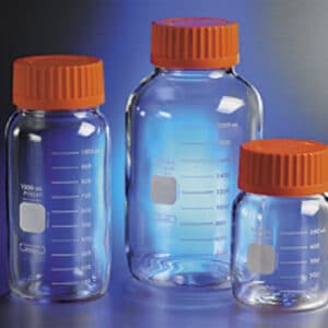 PYREX® Round Wide Mouth Media Storage Bottles, with GLS80 Screw Cap