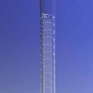 PYREX® Single Metric Scale Cylinder, Standard Taper Stopper, White Graduations, TC