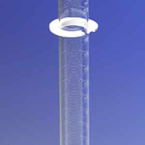 PYREX® Single Metric Scale Cylinder, Serialized/Certified Class A, White Graduations, TD