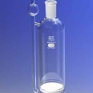 PYREX 350mL Gas Washing Bottle with Side Inlet and Coarse Fritted Disc