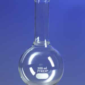 PYREX® 100mL Long Neck Boiling Flask, Round Bottom, Tooled Mouth