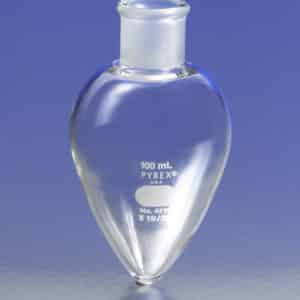 PYREX® 25 mL Pear-Shaped Boiling Flask, 19/22 Standard Taper Joint