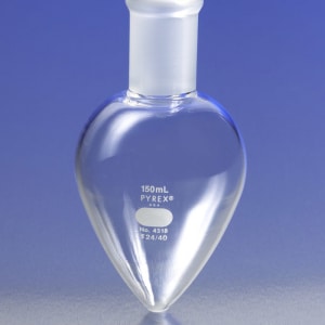 PYREX® Pear-Shaped Boiling Flask, 24/40 Standard Taper Joint