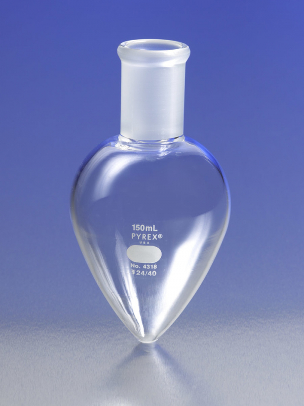 PYREX® Pear-Shaped Boiling Flask, 24/40 Standard Taper Joint