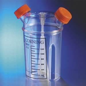 Corning® 125 mL Disposable Spinner Flask with 70 mm Top Cap and 2 Angled Sidearms