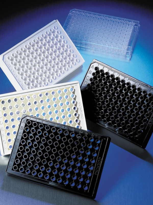 Corning® 96-well Black/Clear and White/Clear Bottom Polystyrene Microplates