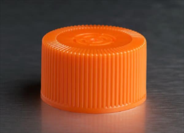 Corning CellSTACK 33mm HDPE Cap, Vent Cap with 0.2um vent, Orange, Double bagged, Sterile