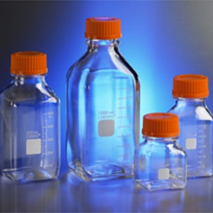 Corning® Square Polycarbonate Storage Bottles with 45 mm Caps