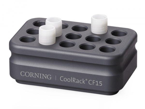 Corning® CoolRack CF15, Holds 15 Cryovial or FACS Tubes - P659-432049