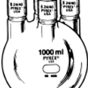 PYREX® Four Neck Distilling Flask, Vertical Necks, Outer Standard Taper Joints