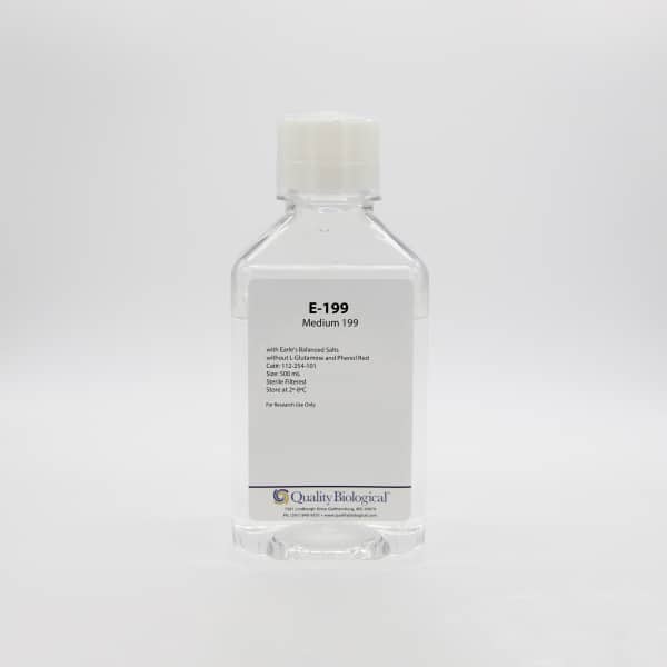 Medium 199 (E-199) without L-Glutamine and Phenol Red, 500mL - 112-254-101