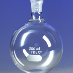 PYREX® Short Neck Boiling Flask, Round Bottom, Standard Taper Joint