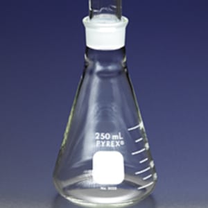 PYREX® Narrow Mouth Erlenmeyer Flask with PYREX® Standard Taper Stopper