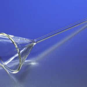 PYREX 60° Angle Fluted Funnel with Long Stem