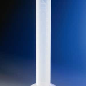 Corning® Single Metric Scale, 500 mL Reusable Plastic Graduated Cylinder, Polypropylene, TC with Funnel Top