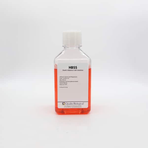 HBSS (Hank's Balanced Salt Solution) without Calcium & Magnesium, with Phenol Red - support cell adhesion and used as transport media or in reagent preparation