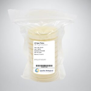 LB Agar with 70 μg/mL Kanamycin, 10 x 25 mL