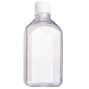 CellTreat Media Bottle, PETG, Square, 1000mL, Sterile